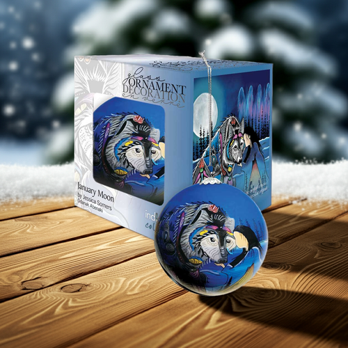 New Indigenous Glass Ornaments - January Moon