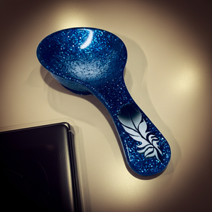 Blue Pearl Feather Spoon Rests