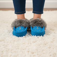 Load image into Gallery viewer, Aqua Moccasins - Front Facing Carpet