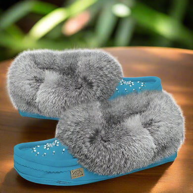 Ladies Moccasins - Laurentian Chief Moccasins Aqua