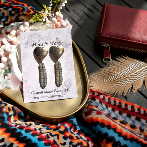 NEW Mocs N More Earrings -Tribal Feathers New Beginnings