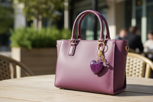 Load image into Gallery viewer, Beaded tassel on violet purse