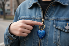 Load image into Gallery viewer, Beaded zipper charm on jacket