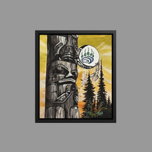 Load image into Gallery viewer, Bear Clan framed canvas - straight product shot