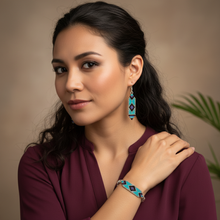 Load image into Gallery viewer, Blue Aqua Marine Set - burgundy blouse