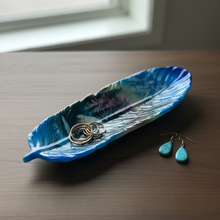 Load image into Gallery viewer, Blue Sky Feather Tray - Jewelry Dish
