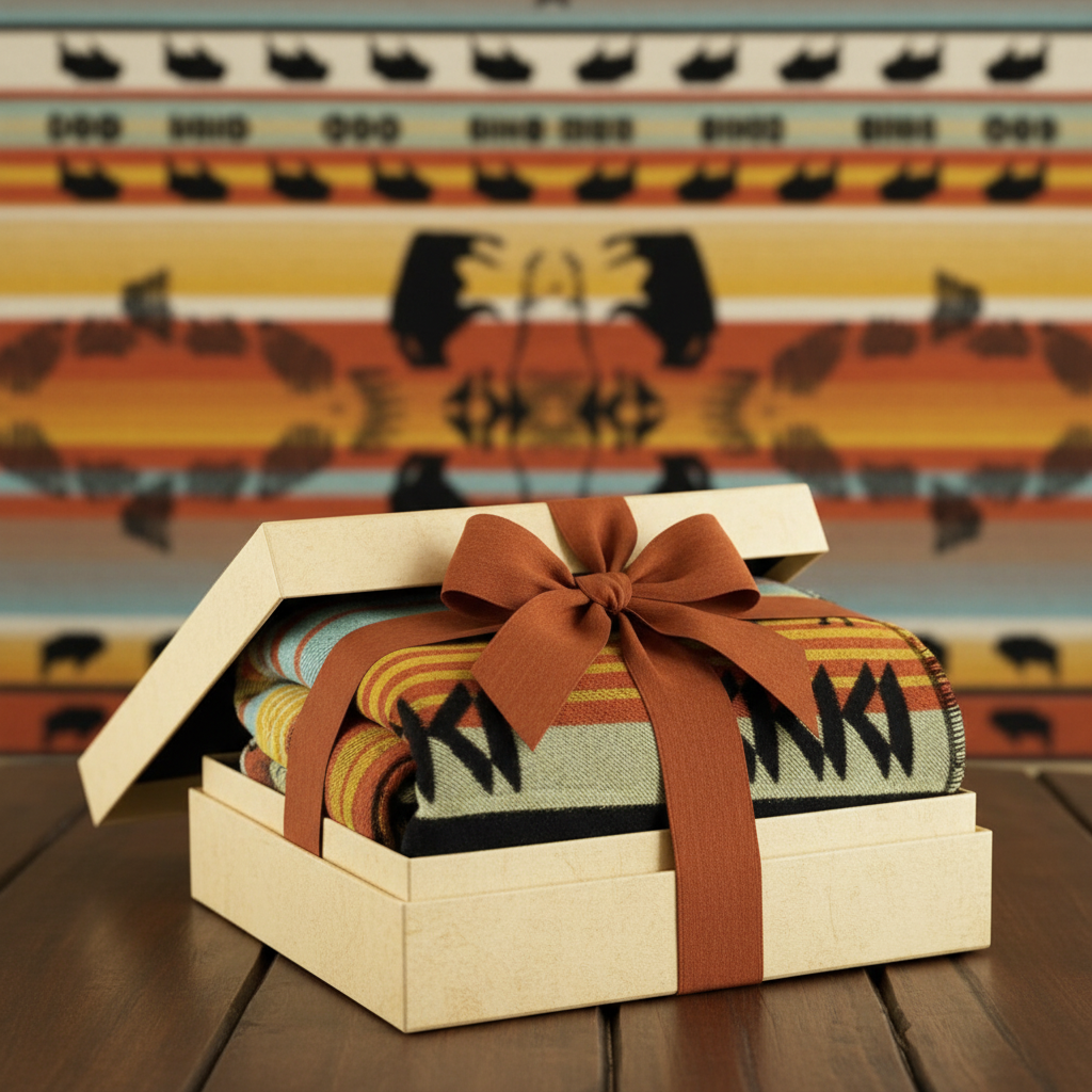 NEW Woven Blanket - Buffaloes