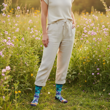 Load image into Gallery viewer, Butterfly Wild Rose Socks - Garden Full Body