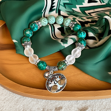 Load image into Gallery viewer, Mocs N More Totem Bracelets - Green Howlite Tree of Life