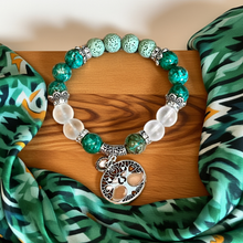 Load image into Gallery viewer, Mocs N More Totem Bracelets - Green Howlite Tree of Life
