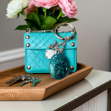 Load image into Gallery viewer, Mocs N More - Hummingbird Turquoise Keychain