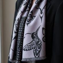 Load image into Gallery viewer, Brushed Silk Scarf - Hummingbirds