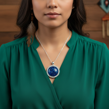 Load image into Gallery viewer, Courage Pendant on Indigenous model - forest green blouse