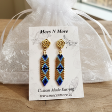 Load image into Gallery viewer, Creator's Garden earrings on Mocs n More card with organza bag