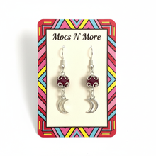 Load image into Gallery viewer, Crimson Moon Earrings - Mocs N More Card