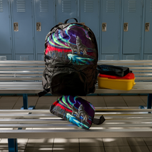 Load image into Gallery viewer, Foldable Indigenous Designed Backpacks - Wolf Song