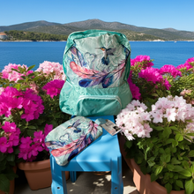 Load image into Gallery viewer, Foldable Indigenous Designed Backpacks - Hummingbird Feathers