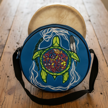 Load image into Gallery viewer, Drum bag on rustic table with drum