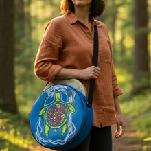 Load image into Gallery viewer, Drum bag worn over shoulder outdoors
