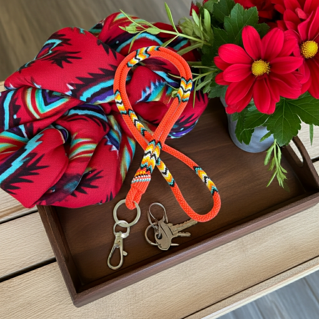 New Beaded Lanyard - Red