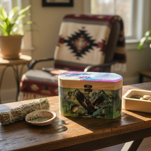 Load image into Gallery viewer, Eagle art box in elegant home setting
