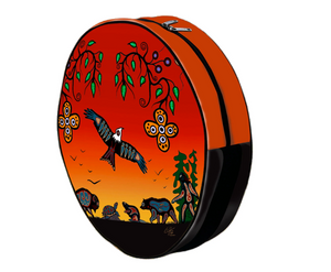 Drum Bags - Seven Grandfather Teachings 14"