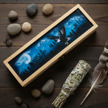 Load image into Gallery viewer, Eagle's Peak - Dark Rustic Top View with Sage &amp; Stones