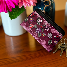 Load image into Gallery viewer, New Zippered Card Wallet - Ojibwe Florals