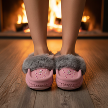 Load image into Gallery viewer, Flamingo Moccasins - Fireplace
