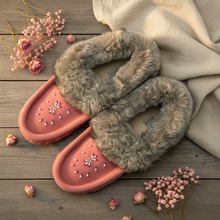 Load image into Gallery viewer, Flamingo Moccasins - Flat Lay