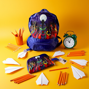 Foldable Indigenous Designed Backpacks - Full Moon Ceremony