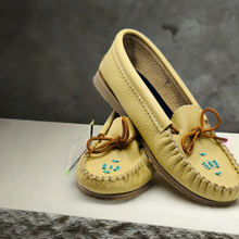 Load image into Gallery viewer, Women Leather Moccasins - Outdoor/Indoor Unlined Tan ON SALE NOW