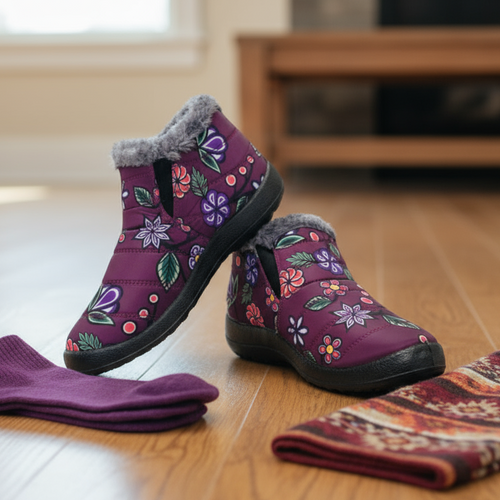 Ojibwe Florals Slip Ons (Shoes)