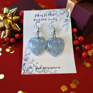 Mocs N More Earrings - Silver Heart Dangles