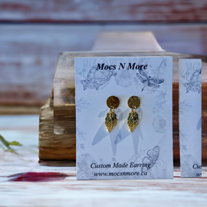 Mocs N More Earrings - Gold Leaf Earrings