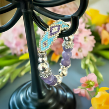 Load image into Gallery viewer, Mocs N More Totem Bracelets - Beaded Purple Aqua Marine