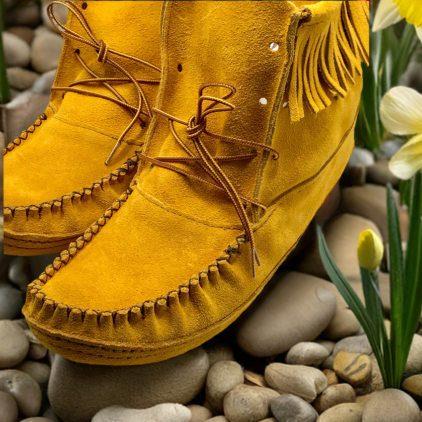 Moccasin ankle boots best sale