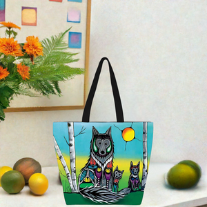 Tote Bags - Wolf Family