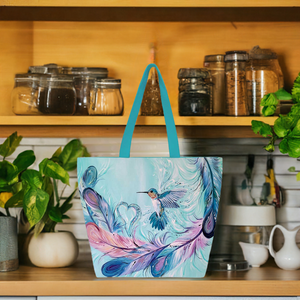 Tote Bags - Hummingbird Feathers