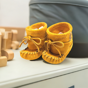 Baby Wrap A Round Moccasins - Tan