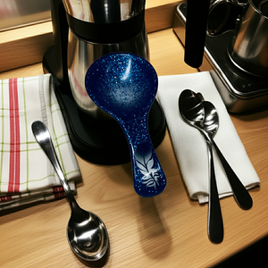 Blue Pearl Feather Spoon Rests
