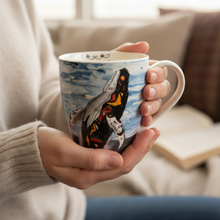 Load image into Gallery viewer, Hands Holding Stephanie White Whale Mug