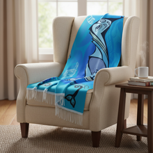 Load image into Gallery viewer, Healing Feather shawl on armchair