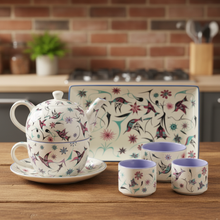 Load image into Gallery viewer, Hummingbird-themed kitchen products with platter - square