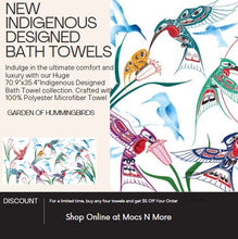 Load image into Gallery viewer, Bath Towels - Garden of Hummingbird