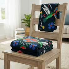 Load image into Gallery viewer, Hummingbirds Blanket Draped over Chair Back
