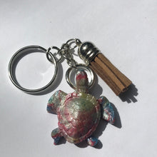 Load image into Gallery viewer, Mocs N More - Turtle Keychains Rainbow