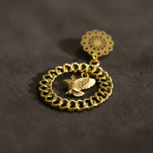 Load image into Gallery viewer, Soaring Eagle Filigree Hoop Earrings close-up detail shot