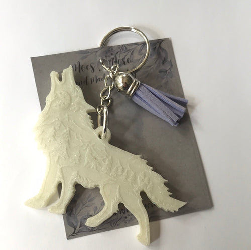 Mocs N More - Wolf Keychain
