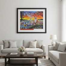 Load image into Gallery viewer, Daytime Dreamer puzzle framed as wall art in modern living room